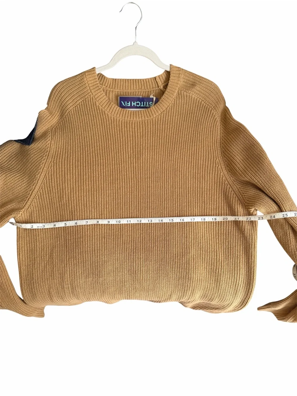 NWT Grayers Shaker Stitch Cotton Crewneck Sweater Curry, Size XL